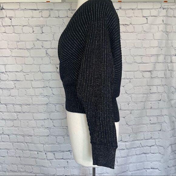 Anthropologie Shimmer Surplice Pullover - Picture 3 of 6